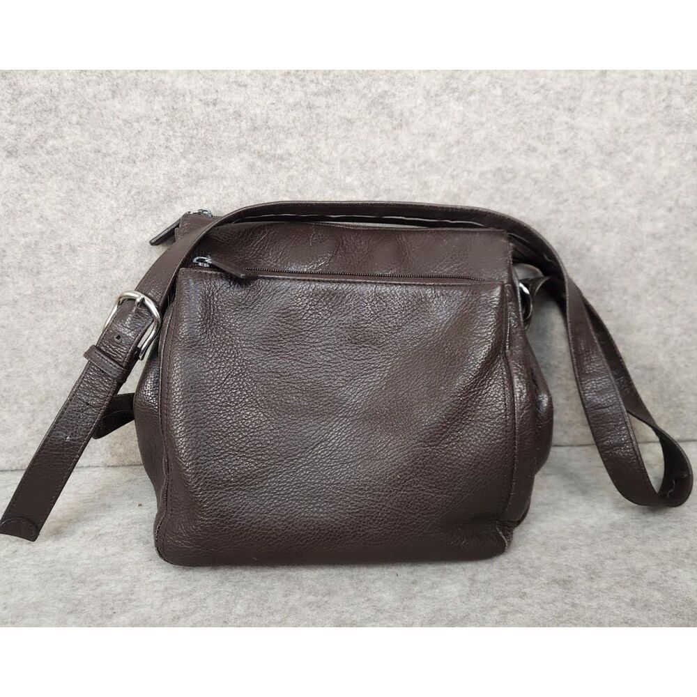 WILSONS Leather Brown Medium Single Strap Crossbody or Shoulder Purse- VGC
